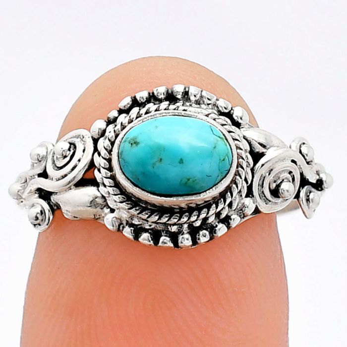 Blue Mohave Turquoise Ring size-7 SDR239747 R-1238, 7x5 mm