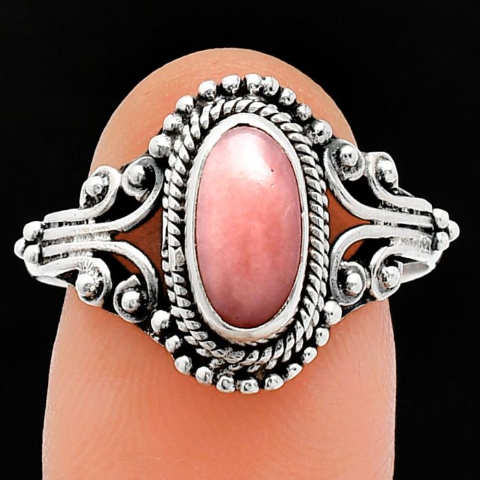 Pink Opal Ring size-9.5 SDR239799 R-1280, 5x10 mm