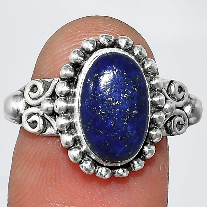 Lapis Lazuli Ring size-9 SDR239896 R-1071, 7x12 mm