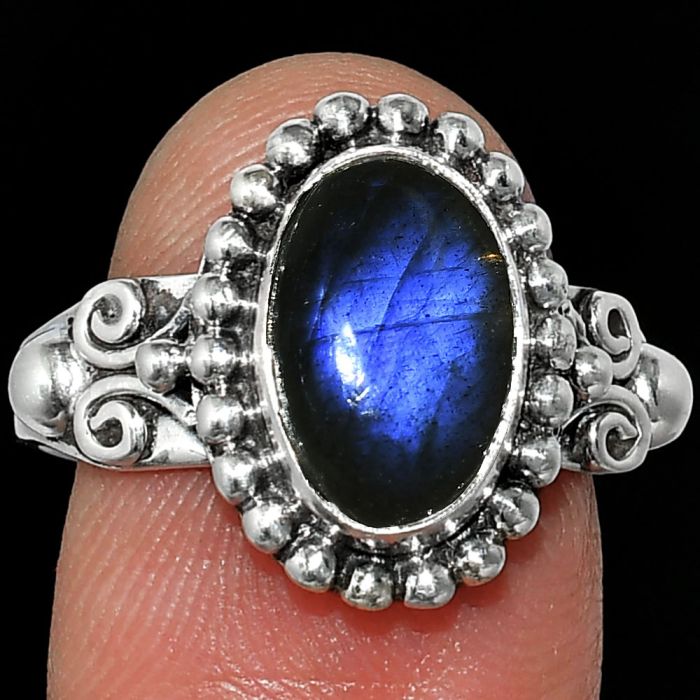 Blue Labradorite Ring size-9 SDR239912 R-1071, 8x12 mm