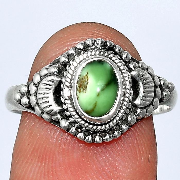 Australian Variscite Ring size-8.5 SDR239920 R-1292, 7x5 mm