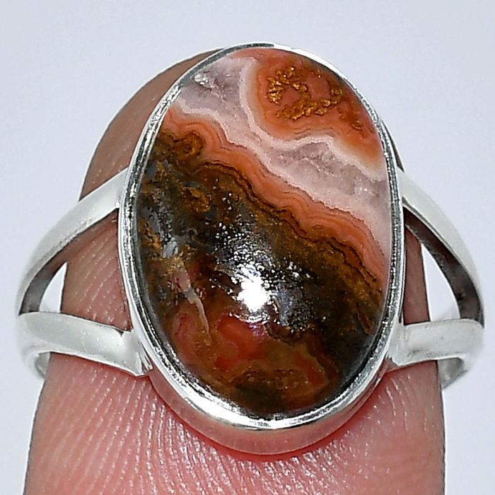 Rare Cady Mountain Agate Ring size-7.5 SDR239953 R-1002, 11x16 mm