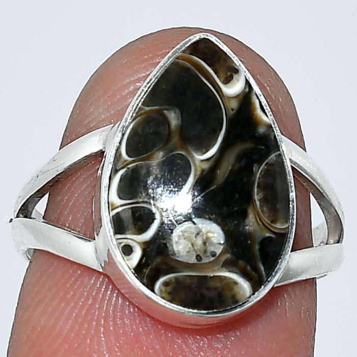 Turtella Jasper Ring size-7 SDR239956 R-1002, 10x16 mm