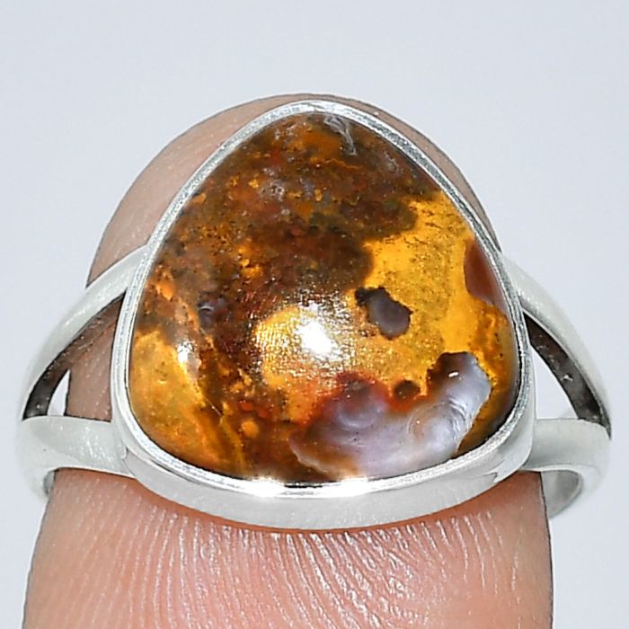 Rare Cady Mountain Agate Ring size-7 SDR240047 R-1002, 12x12 mm