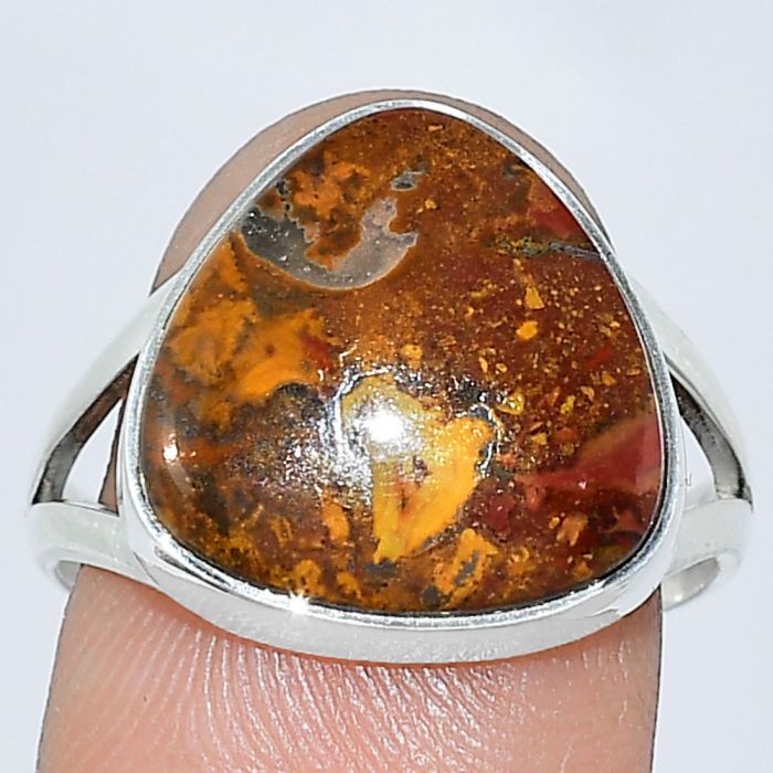 Rare Cady Mountain Agate Ring size-9 SDR240065 R-1002, 15x15 mm