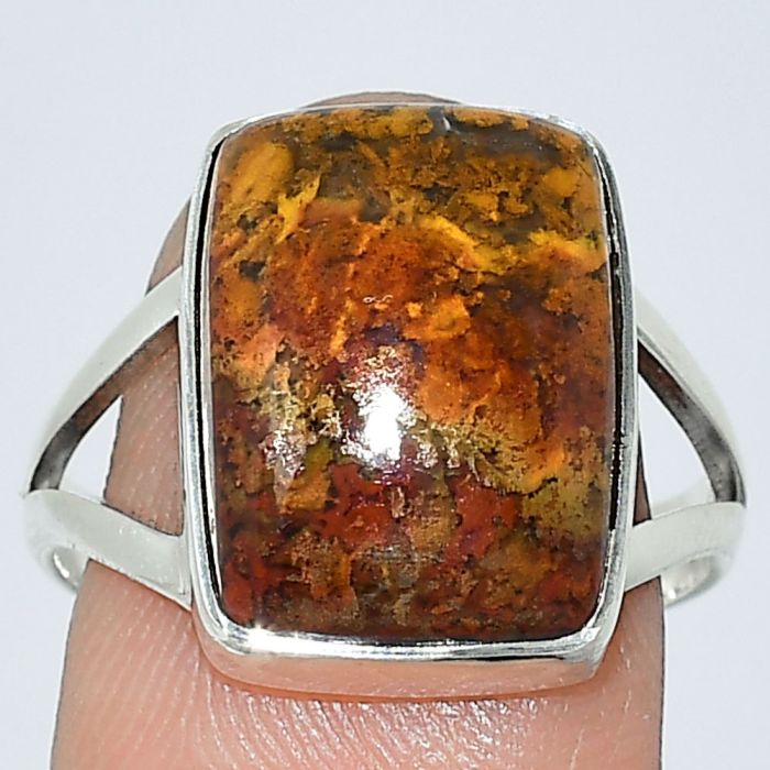 Rare Cady Mountain Agate Ring size-9 SDR240086 R-1002, 12x16 mm