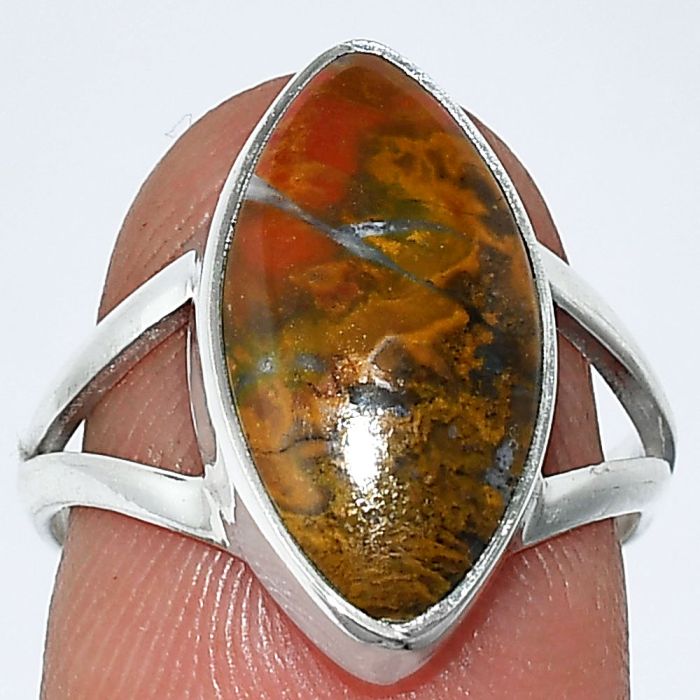 Rare Cady Mountain Agate Ring size-7 SDR240168 R-1002, 9x18 mm