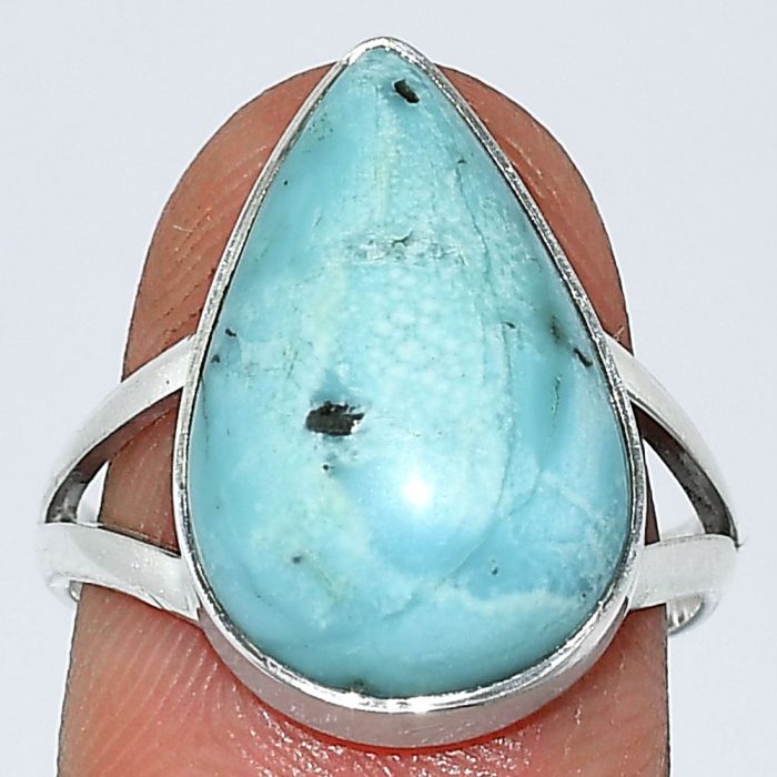 Natural Rare Turquoise Nevada Aztec Mt Ring size-8 SDR240171 R-1002, 12x19 mm