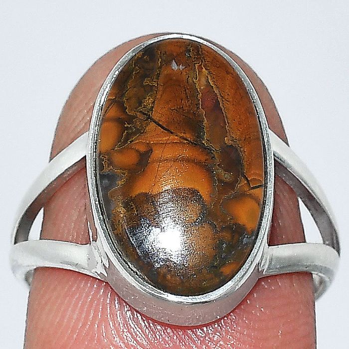 Rare Cady Mountain Agate Ring size-7.5 SDR240185 R-1002, 10x16 mm