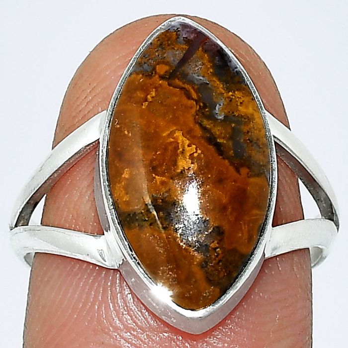 Rare Cady Mountain Agate Ring size-8 SDR240190 R-1002, 10x18 mm