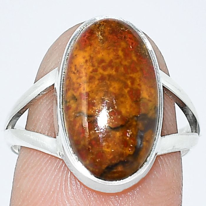 Rare Cady Mountain Agate Ring size-8 SDR240208 R-1002, 10x17 mm