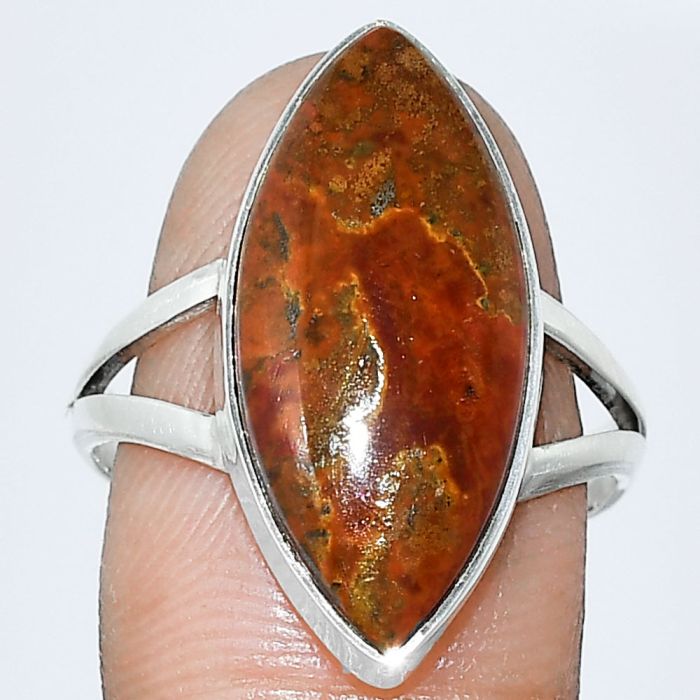 Rare Cady Mountain Agate Ring size-9 SDR240221 R-1002, 11x23 mm