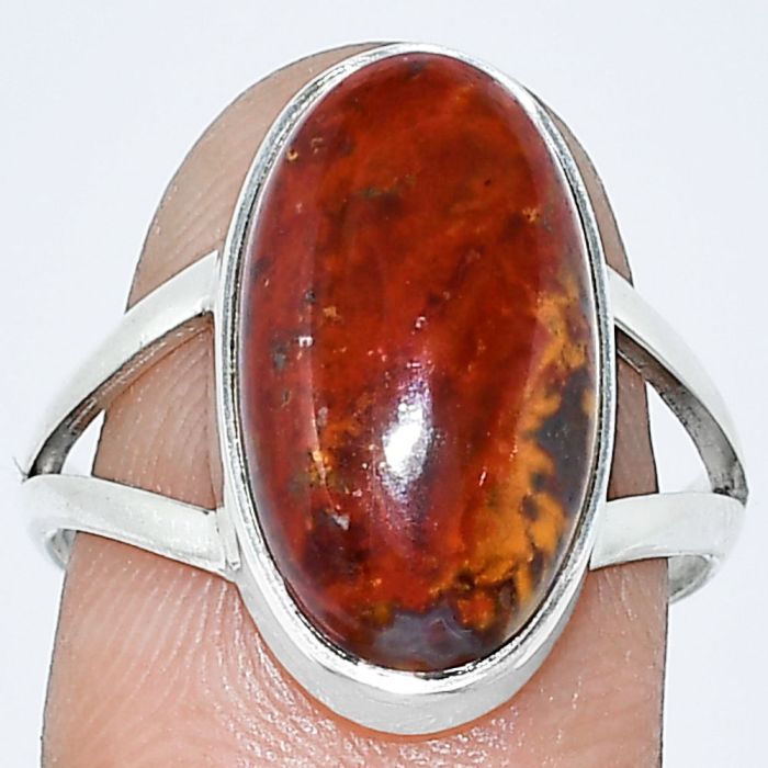 Rare Cady Mountain Agate Ring size-8.5 SDR240224 R-1002, 10x18 mm