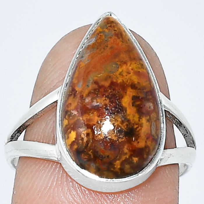 Rare Cady Mountain Agate Ring size-8 SDR240225 R-1002, 10x17 mm