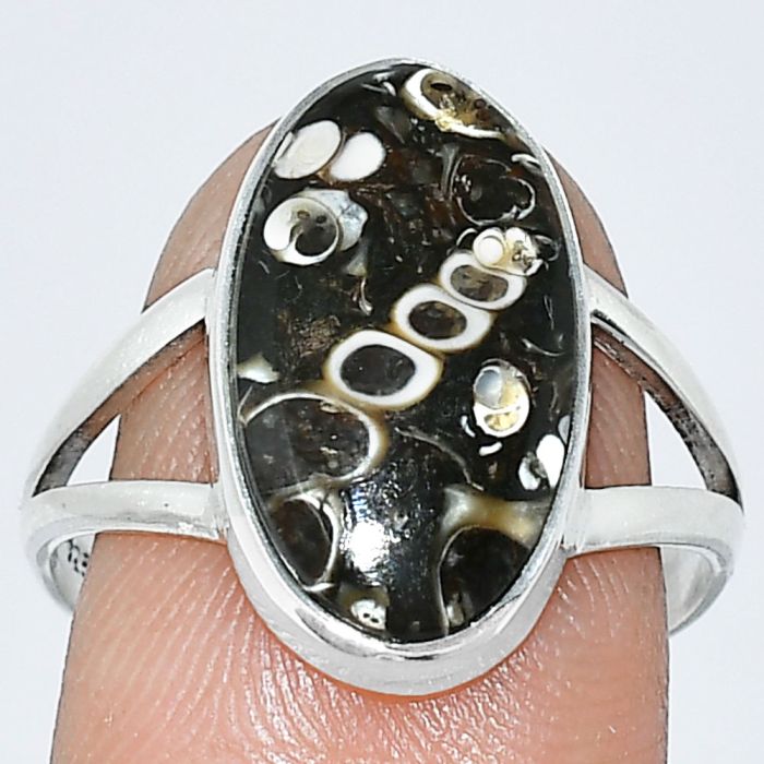 Turtella Jasper Ring size-9 SDR240239 R-1002, 10x17 mm