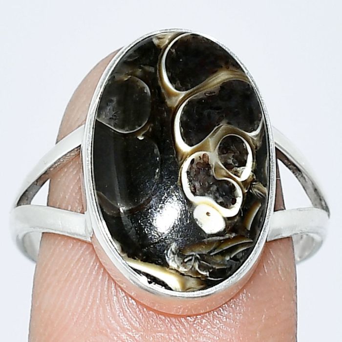 Turtella Jasper Ring size-9 SDR240245 R-1002, 11x17 mm