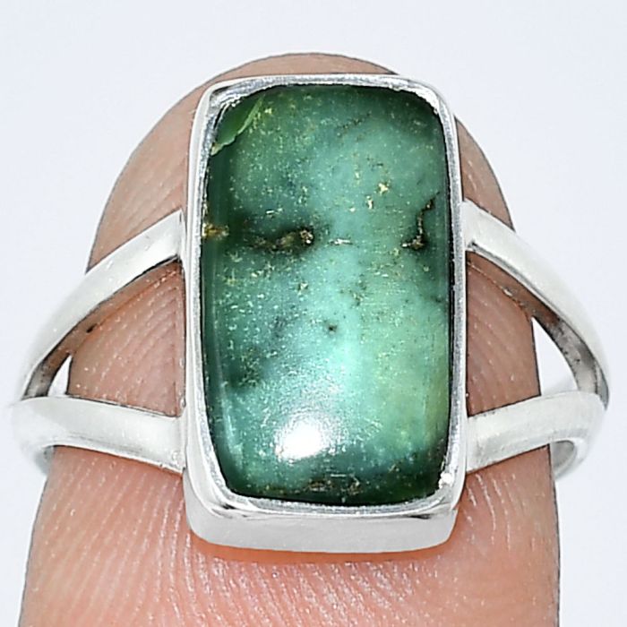 Natural Rare Turquoise Nevada Aztec Mt Ring size-7 SDR240255 R-1002, 8x14 mm