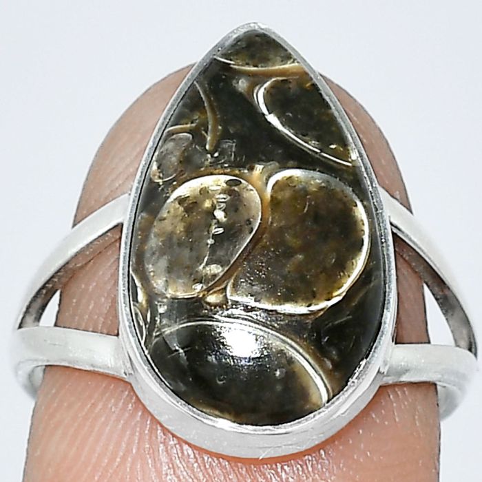 Turtella Jasper Ring size-7.5 SDR240277 R-1002, 11x17 mm