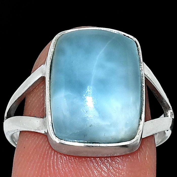 Larimar (Dominican Republic) Ring size-8.5 SDR240308 R-1002, 11x14 mm