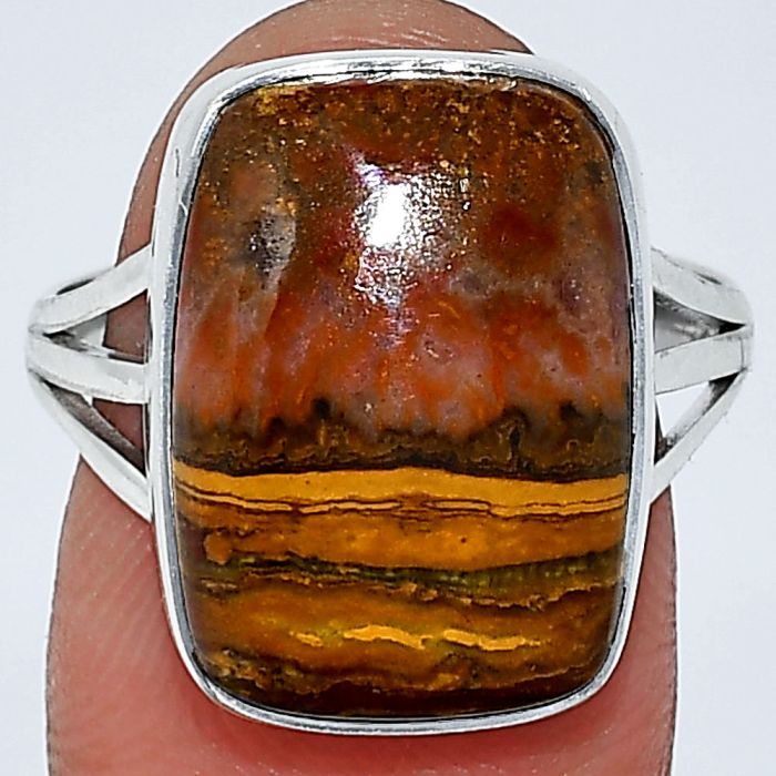 Rare Cady Mountain Agate Ring size-8 SDR240504 R-1003, 13x18 mm