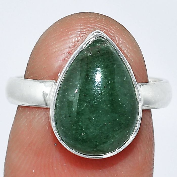 Green Aventurine Ring size-7 SDR240608 R-1001, 10x14 mm