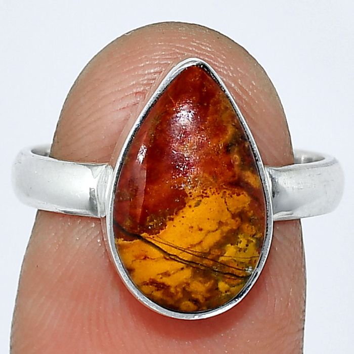 Rare Cady Mountain Agate Ring size-7 SDR240613 R-1001, 9x14 mm