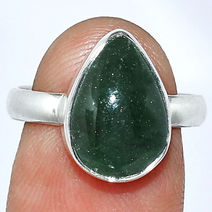 Green Aventurine Ring size-7 SDR240635 R-1001, 10x14 mm