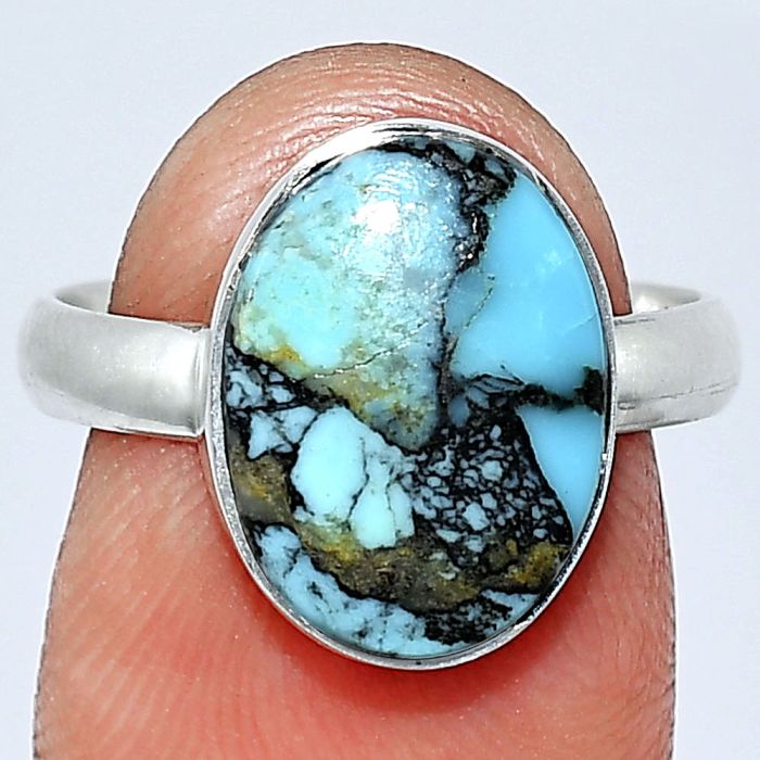 Lucky Charm Tibetan Turquoise Ring size-7 SDR240645 R-1001, 10x14 mm