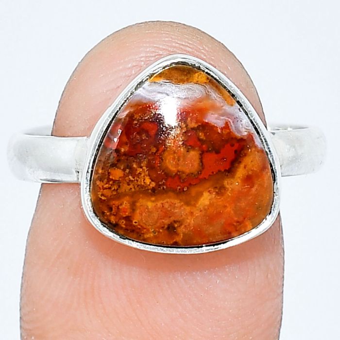 Rare Cady Mountain Agate Ring size-9 SDR240655 R-1001, 12x12 mm