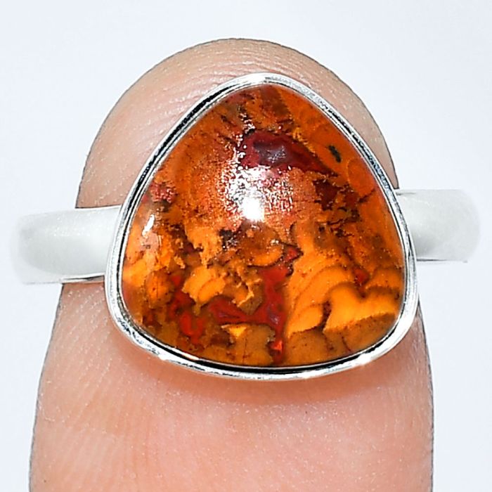 Rare Cady Mountain Agate Ring size-8 SDR240699 R-1001, 12x12 mm