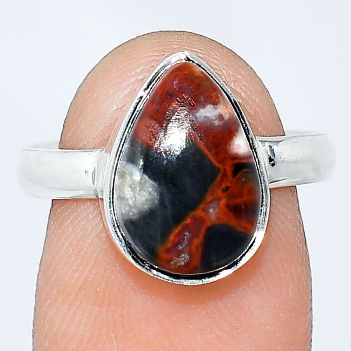 Rare Cady Mountain Agate Ring size-8 SDR240715 R-1001, 9x13 mm