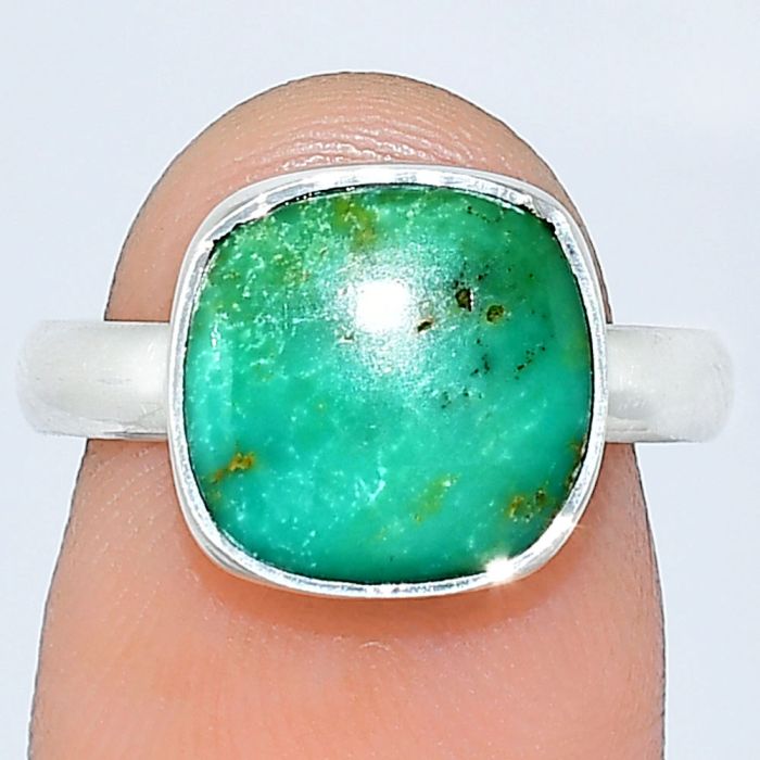Natural Rare Turquoise Nevada Aztec Mt Ring size-7 SDR240774 R-1001, 11x11 mm