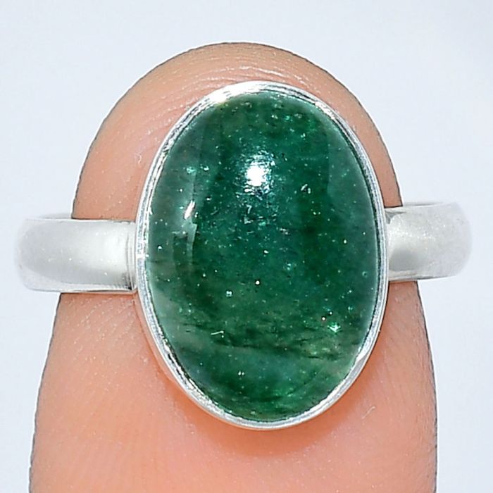 Green Aventurine Ring size-7 SDR240779 R-1001, 10x14 mm