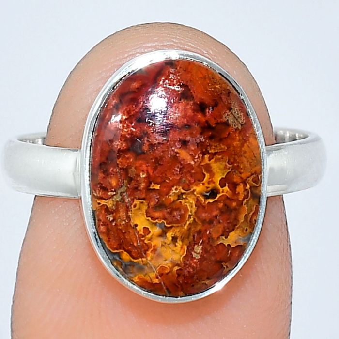 Rare Cady Mountain Agate Ring size-8 SDR240800 R-1001, 11x15 mm