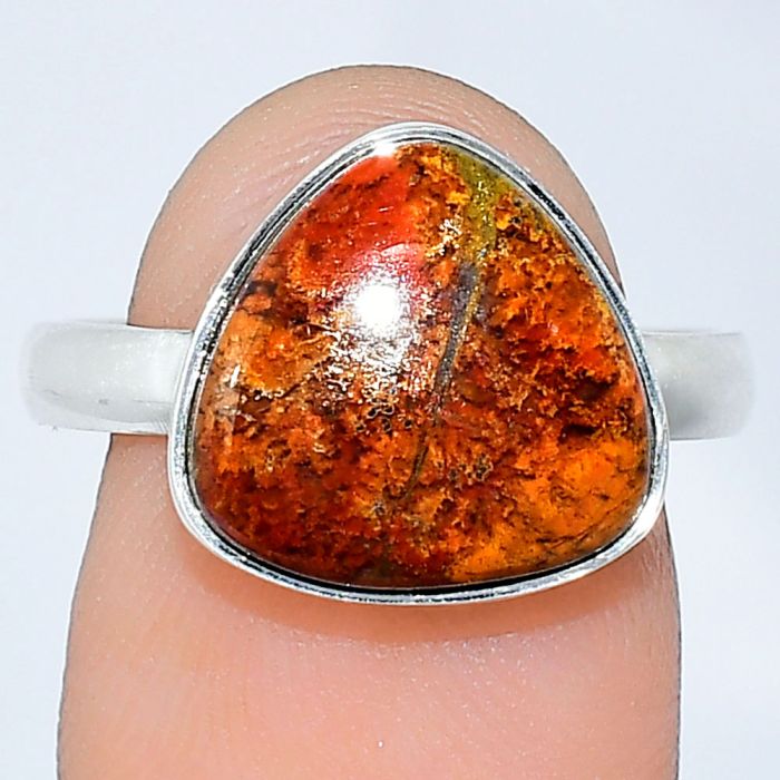 Rare Cady Mountain Agate Ring size-8.5 SDR240815 R-1001, 13x13 mm