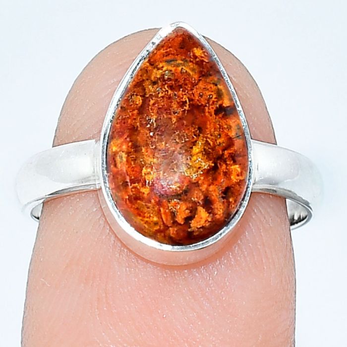 Rare Cady Mountain Agate Ring size-7 SDR240820 R-1001, 9x14 mm