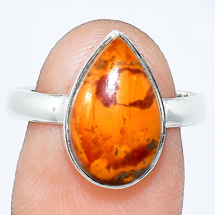 Rare Cady Mountain Agate Ring size-8.5 SDR240835 R-1001, 9x15 mm