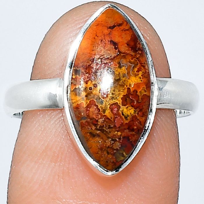 Rare Cady Mountain Agate Ring size-8 SDR240850 R-1001, 9x17 mm