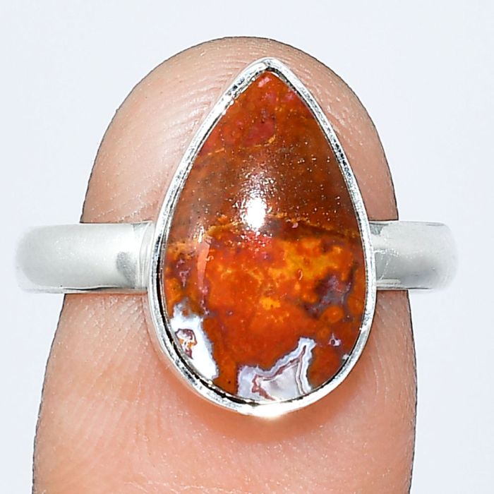 Rare Cady Mountain Agate Ring size-8 SDR240852 R-1001, 9x15 mm