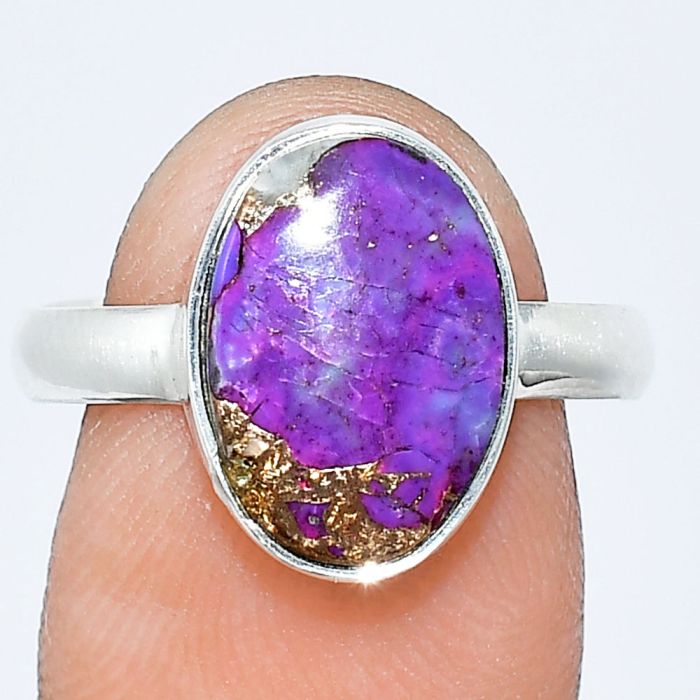 Copper Purple Turquoise Ring size-8.5 SDR240856 R-1001, 10x14 mm