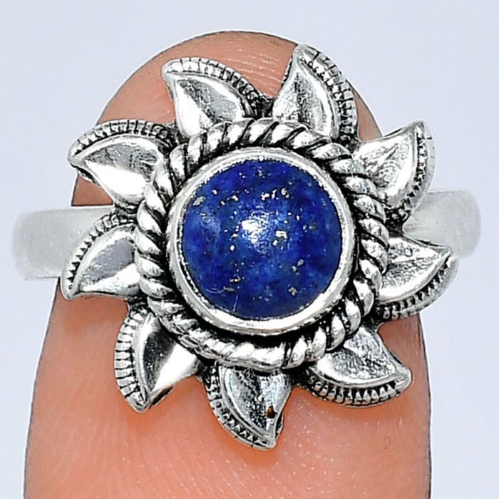 Lapis Lazuli Ring size-7.5 SDR240872 R-1617, 7x7 mm