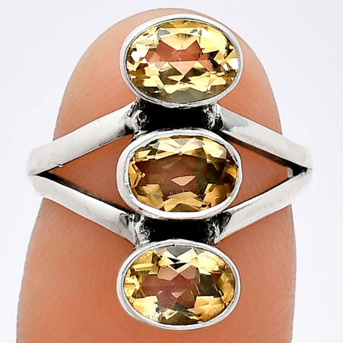 Citrine Ring size-5.5 SDR240880 R-1263, 7x5 mm