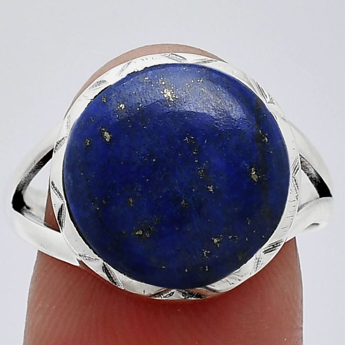 Lapis Lazuli Ring size-8.5 SDR240919 R-1014, 13x13 mm