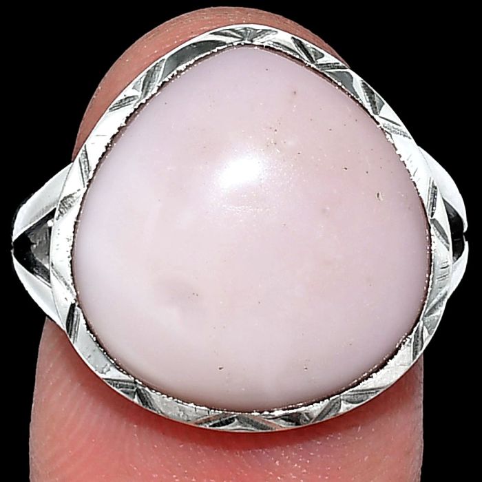 Pink Opal Ring size-9 SDR240924 R-1014, 16x16 mm