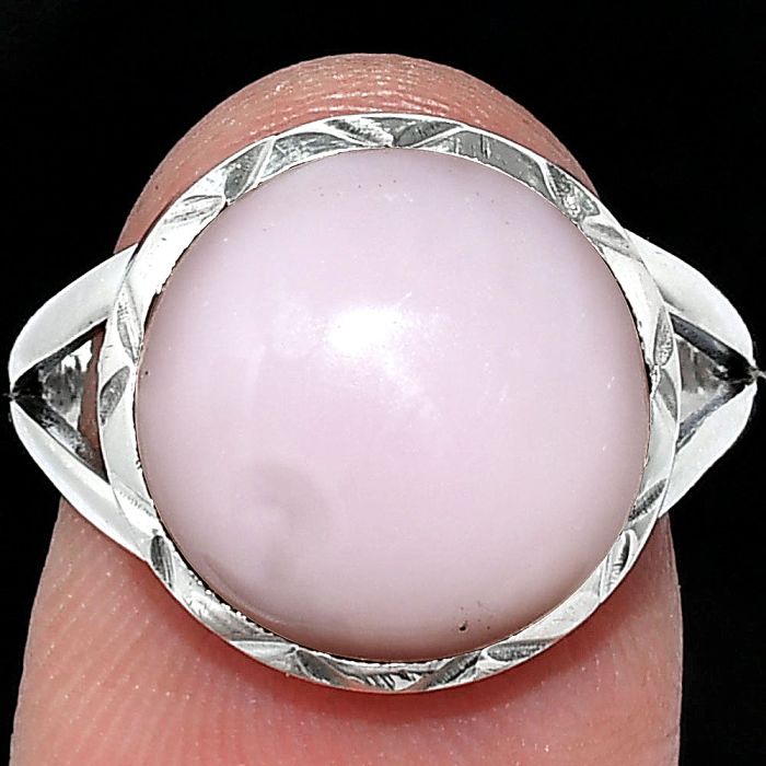 Pink Opal Ring size-8 SDR240927 R-1014, 13x13 mm