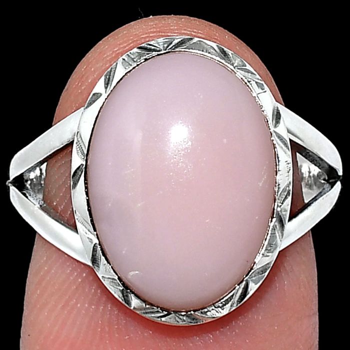 Pink Opal Ring size-8 SDR240932 R-1014, 11x15 mm