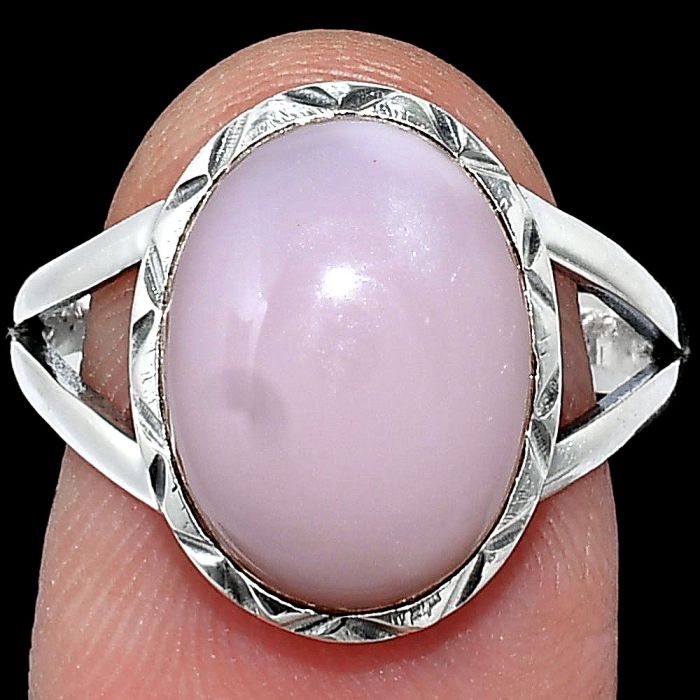 Pink Opal Ring size-8.5 SDR240979 R-1074, 11x15 mm