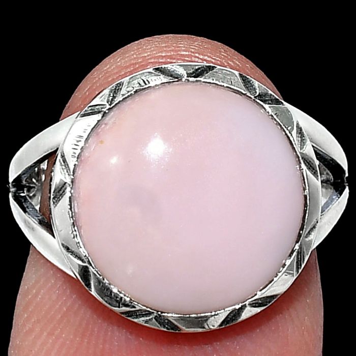 Pink Opal Ring size-7 SDR240984 R-1074, 13x13 mm