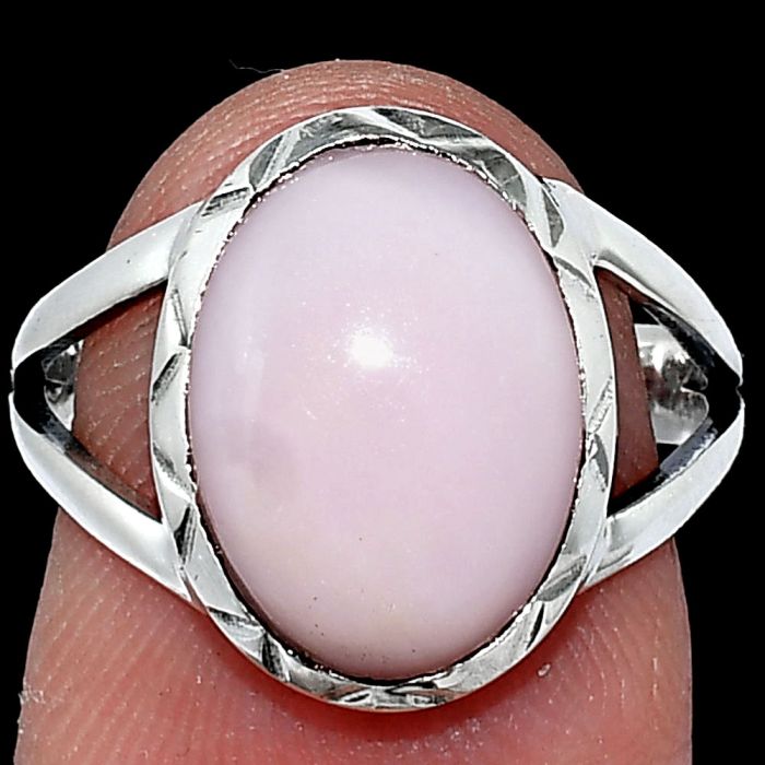 Pink Opal Ring size-7 SDR240986 R-1074, 10x13 mm