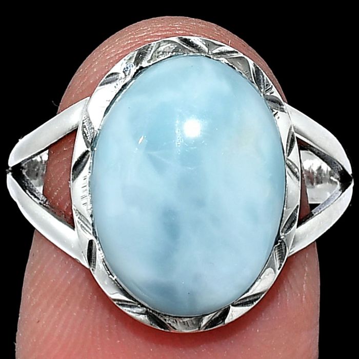 Larimar (Dominican Republic) Ring size-8.5 SDR240988 R-1074, 11x15 mm